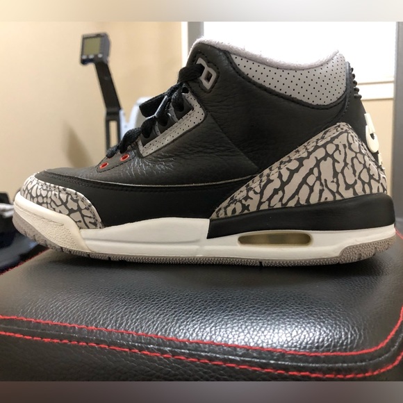 Air Jordan 3 Black Cement OG Youth BG GS 4.5y Women 6 6w - Picture 4 of 7